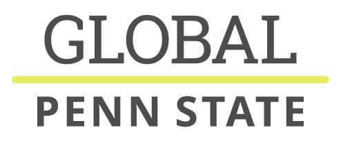 The logo of Penn State Global Programs includes the word Global in large letters and the Penn State name beneath it.