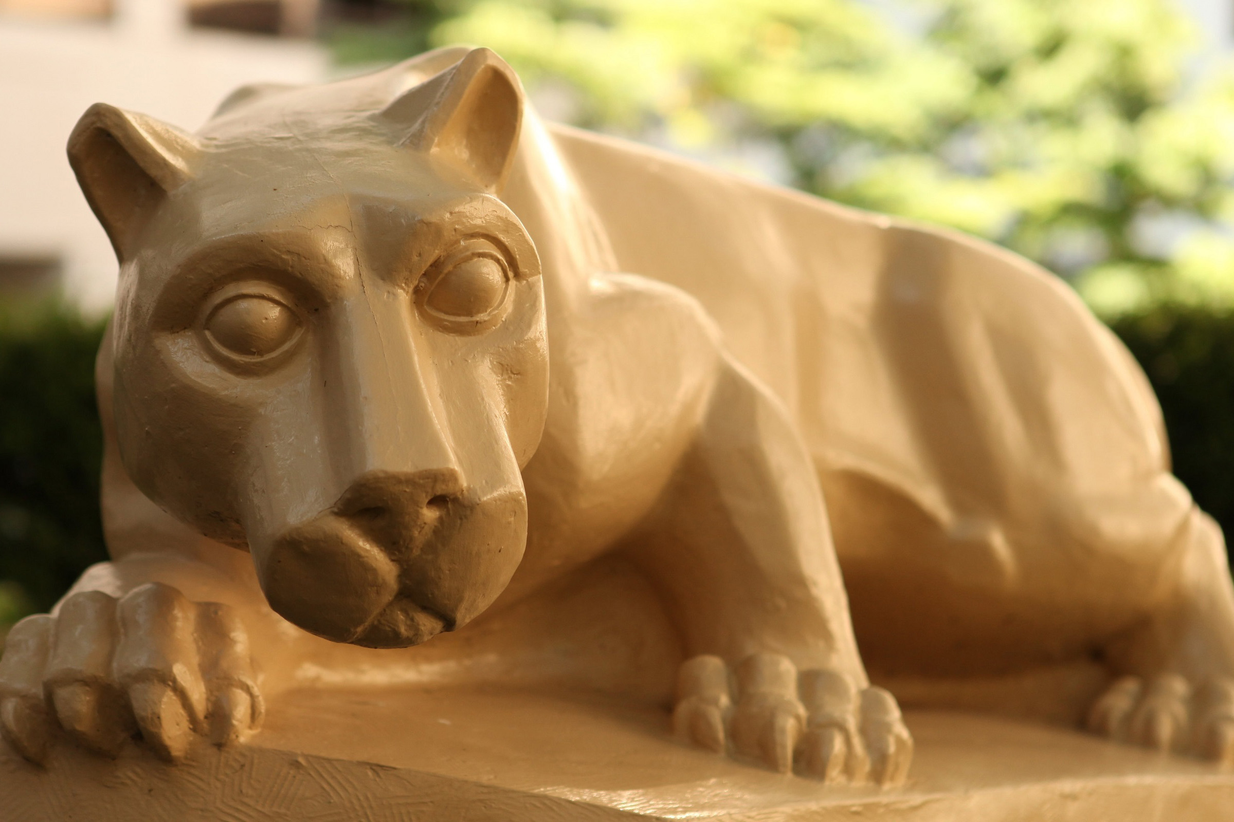 Nittany Lion statue close-up