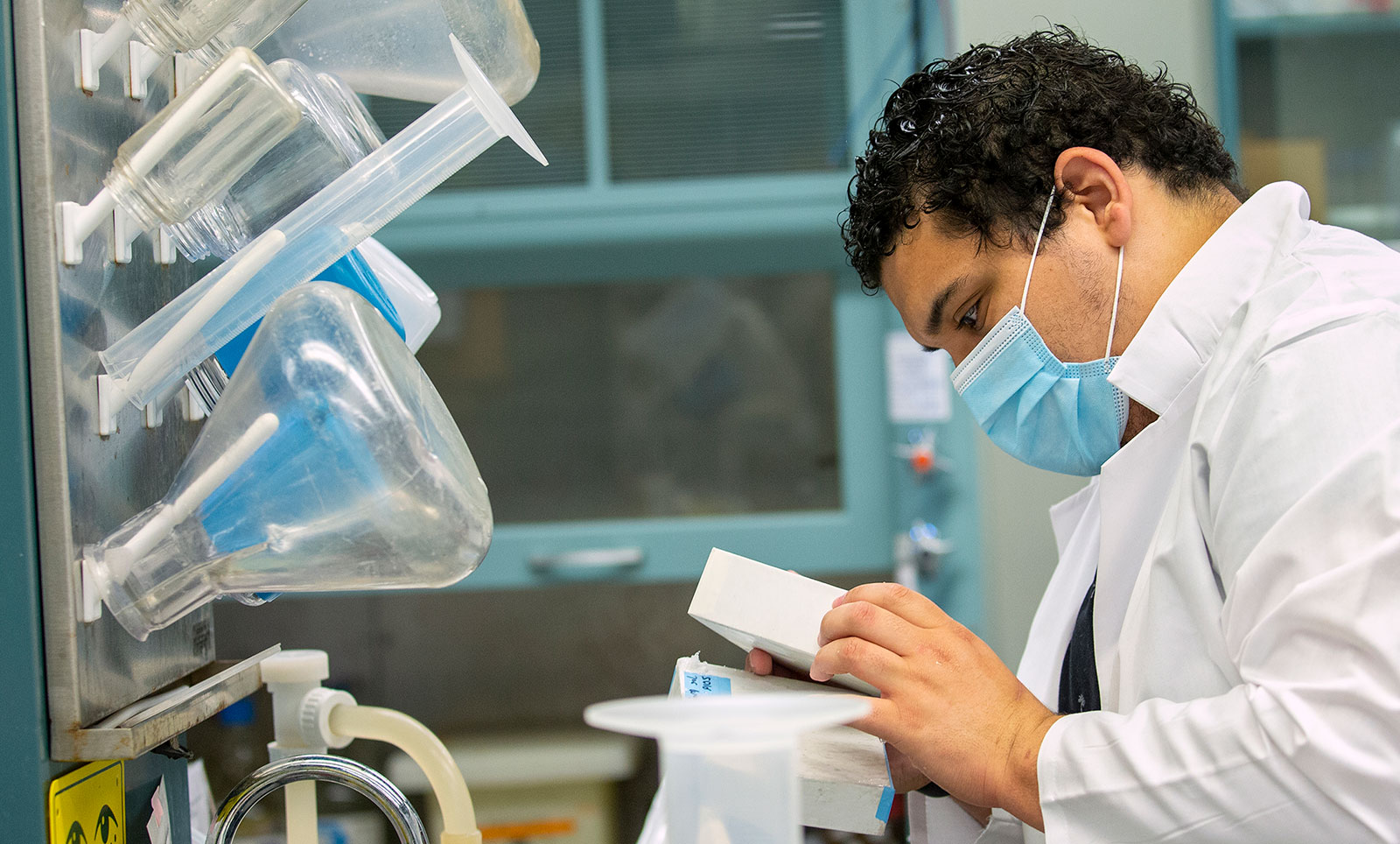 Biomedical Sciences PhD student Joseph Cirilo is seen in a College of Medicine laboratory in March 2020.